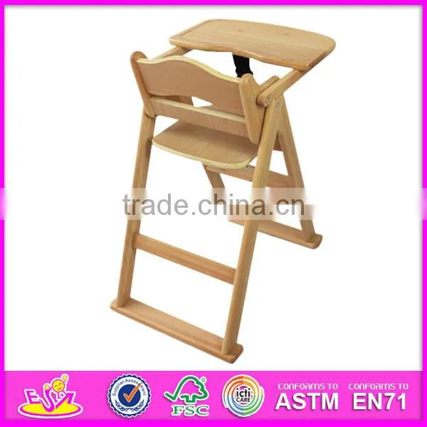 Professional baby high chair wood,wooden baby high chair,best quality wooden baby high chair dinner chair set W08F036