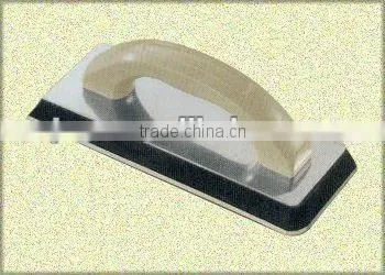 wooden handle aluminium plate rubber plastering trowel