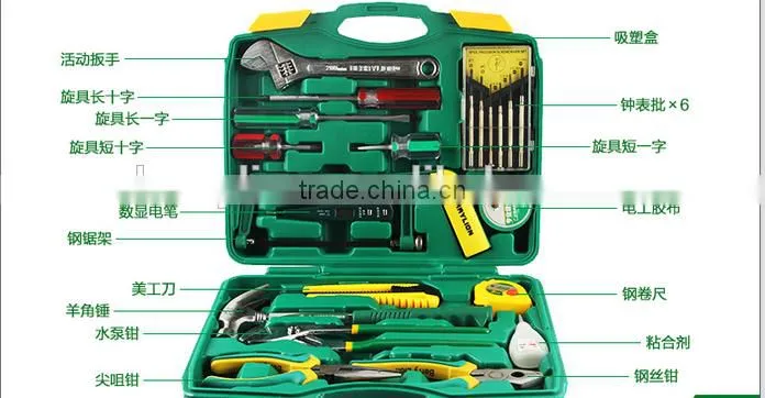 Berrylion 22pcs Tool Set Plier Wrench Screwdriver measuring tapes home use toolset