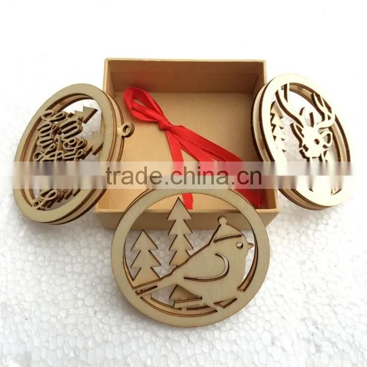 3pcs/set Colorful Round Christmas Decorating Christmas Tree Hanging Stocking