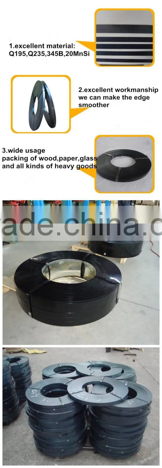 Steel packing strap/ packaging steel strapping/ metal banding strap