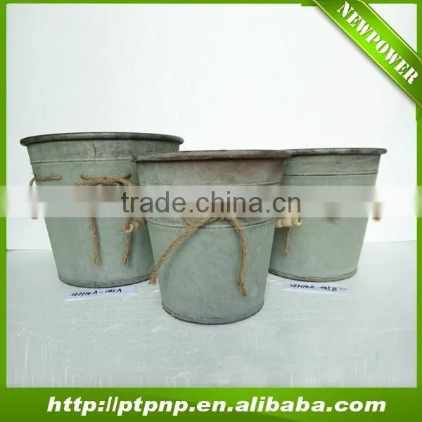 tin metal garden flower planter pot WF1026