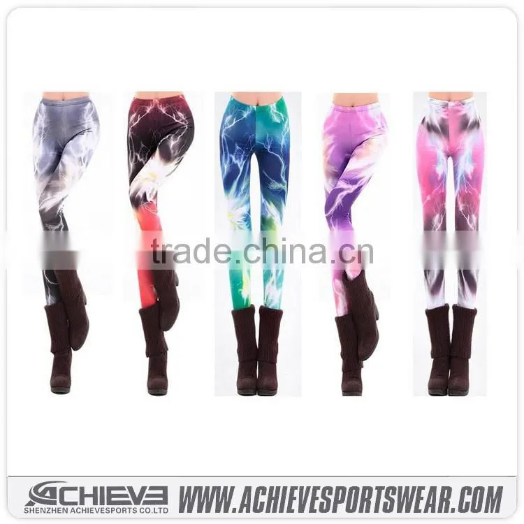sublimated high waist leggings custom ladies sexy fitness pants slim fit yoga shorts