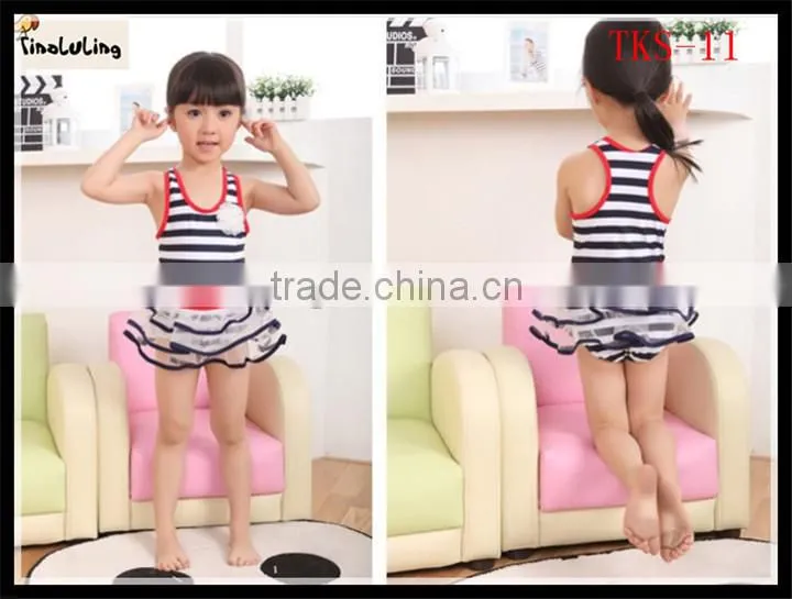 Cute swimwear beachwear sportwear stripe one piece