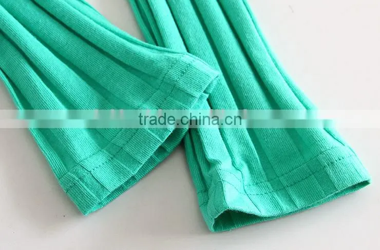 Fashion unique slim design breathable children knit tight pants/customized seamed kids trousers design for girls