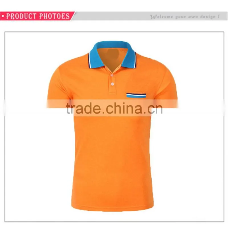 Custom T Shirts For Men With Collar Short Sleeve Dry Fit Polo Shirts 100% Cotton