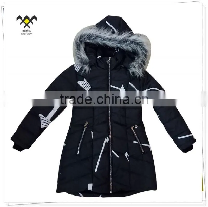 2017 new style printed children clothes jacket for girls