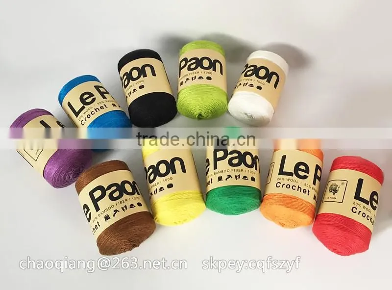 The Beautiful Colourful Cotton Wool Blend Yarn For Knitting