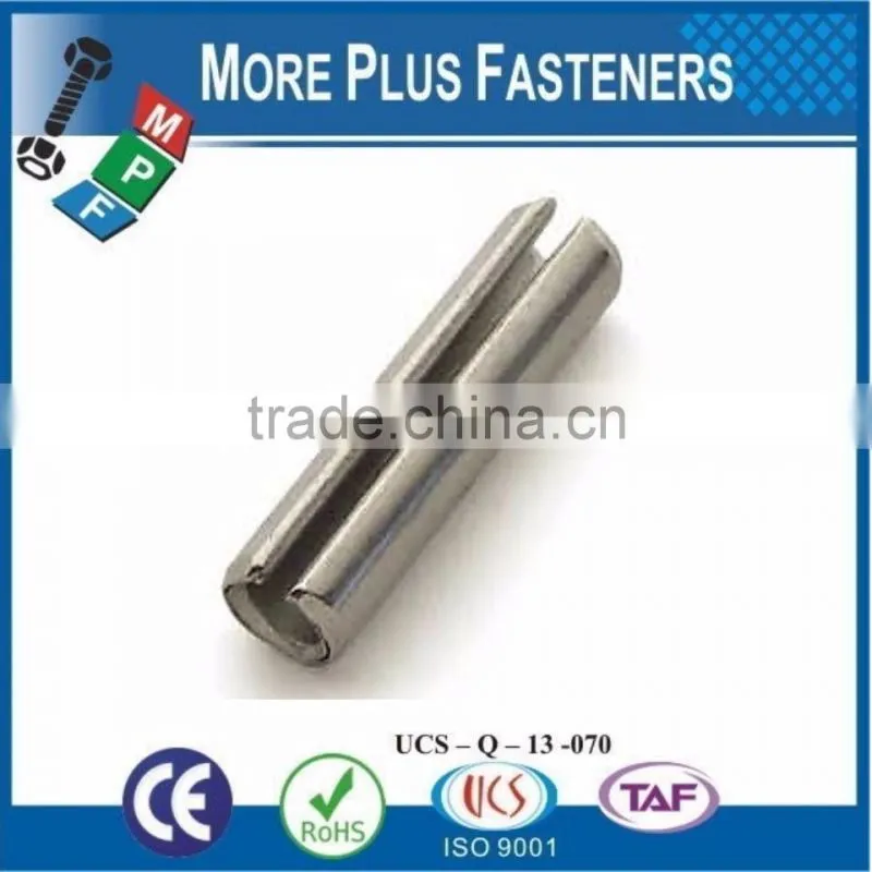 Made In Taiwan Clear Zinc Finish Steel Stainless Steel Black Steel Slotted Spring Pin