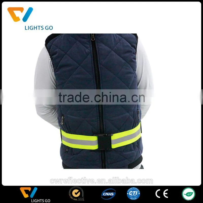 EN471 high quality elastic reflective safety belt for running