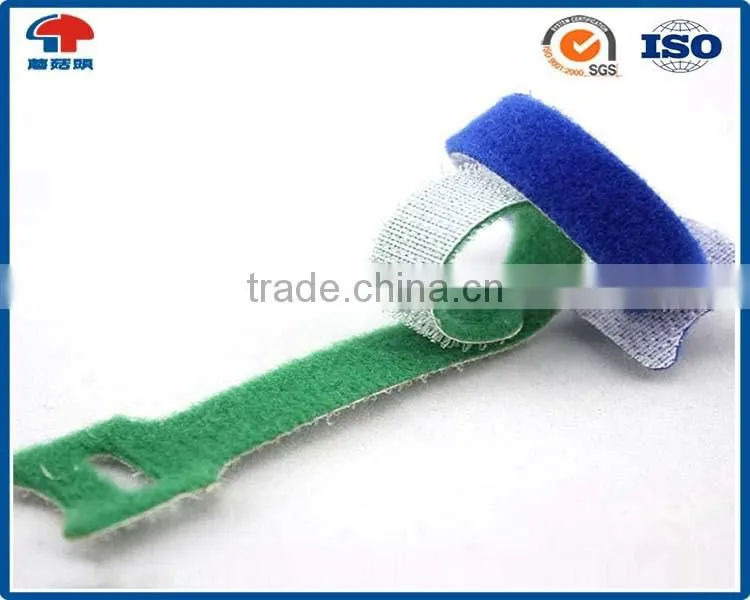 Reusable colorful back to back hook and loop