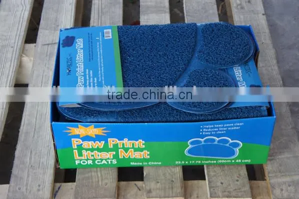 Custom size custom design cat litter mat from China manufacture