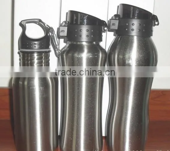 Wide Mouth Stainless Steel Sports Bottle Big Flow Lid with Finger Holder