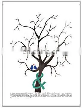 Our Love Tree Fingerprint Canvas Painting Wedding Guest Book