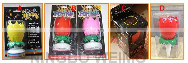 flower music party birthday candles