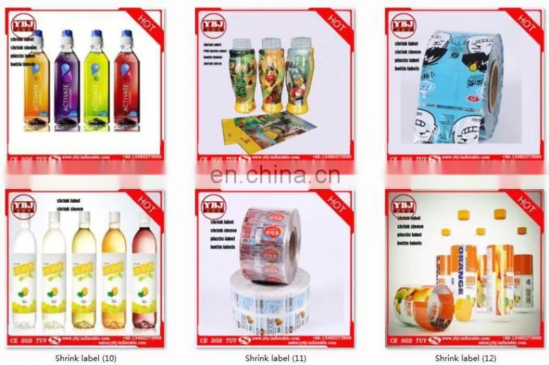 Wholesale juice plastic bottles PVC shrink label / PVC shrink sleeve label