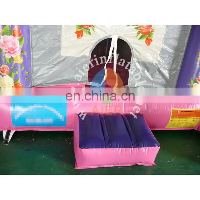 2017 new inflatable cheap castle rose pink bouncy castle kids cute jumping castle house inflatable for wholesale