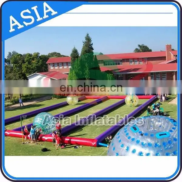 Inflatable Zorb Ball Race Track zorb ball slide for sporting events