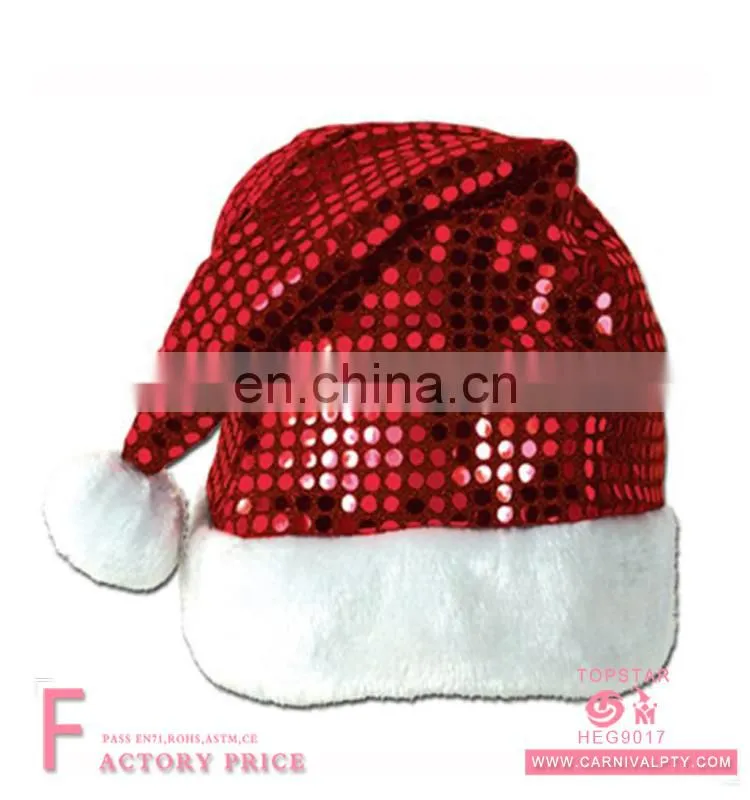 Wholesale Promotional Red Cowboy Party Designs Merry Christmas cowboy Hat for christmas