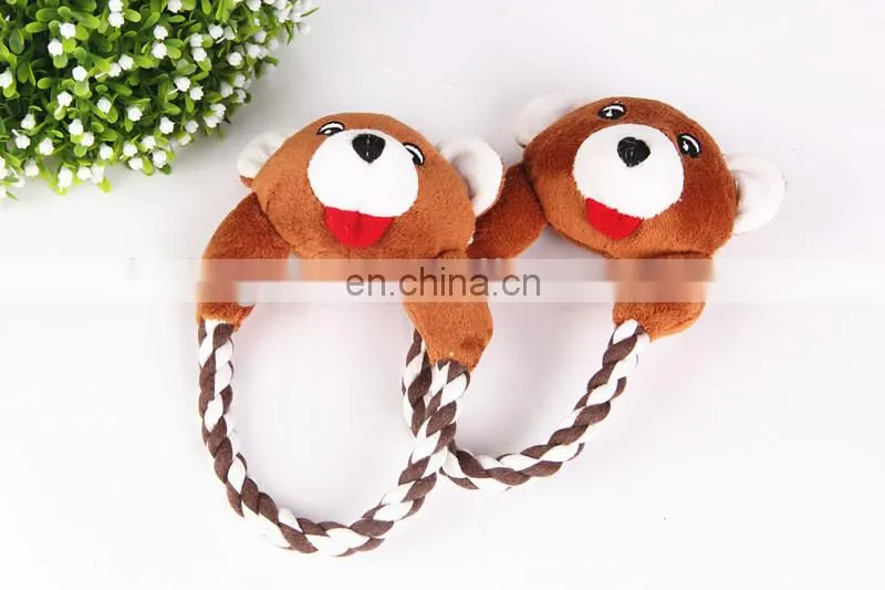 Funny Bear Cotton Rope Toys, Christmas Gift for Dogs