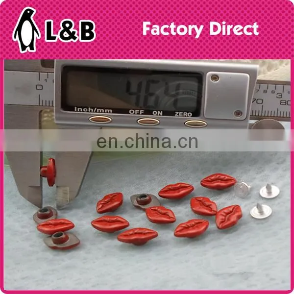2015 high quality new popular alloy red lip rivet