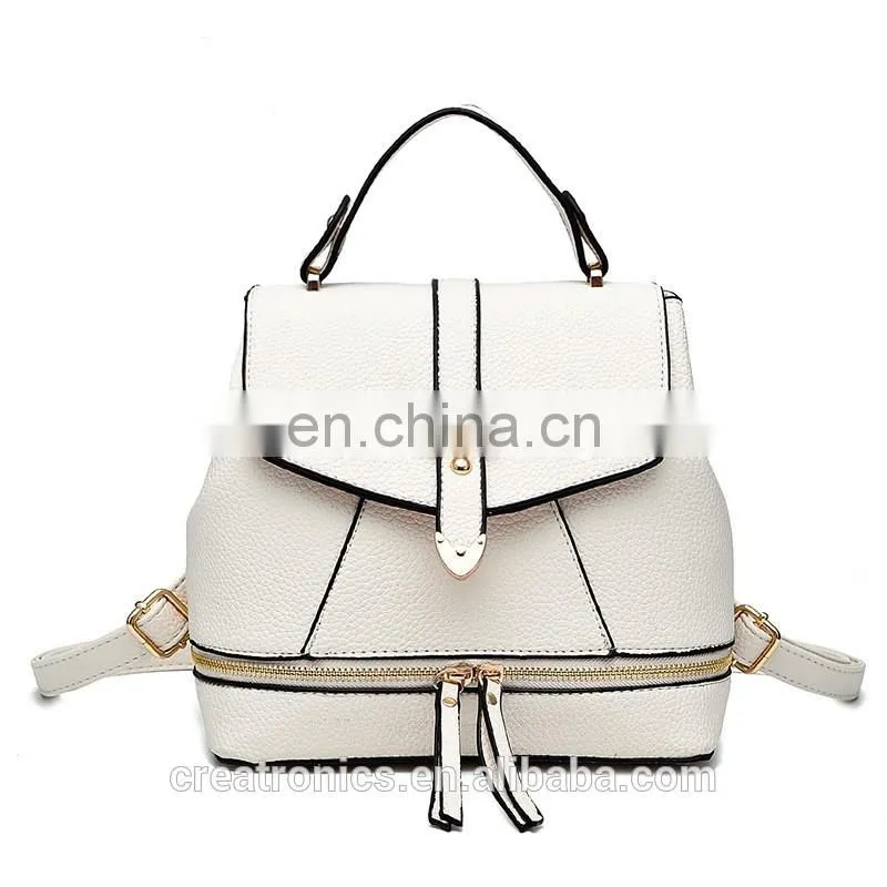CR 80% customer repeat order new product sales well cheap rucksack for young girls pink color womens leather purse backpack
