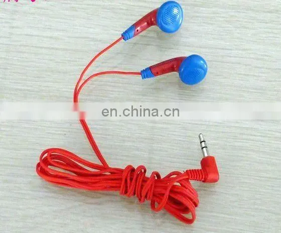 2012 cheap earphone and sterel headphone red packing 3.5mm plug stock sales promtiona