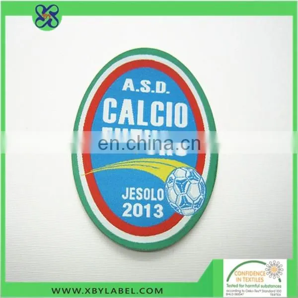 Free samples laser cut woven patches letter patch