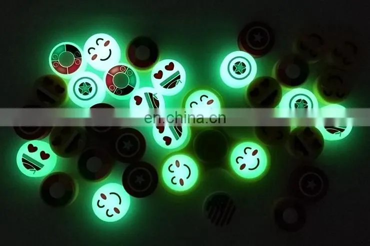 emoji style silicone finger spinner toys Led hand spinner toys gifts EDC spinning toys for Christmas Halloween festival gifts
