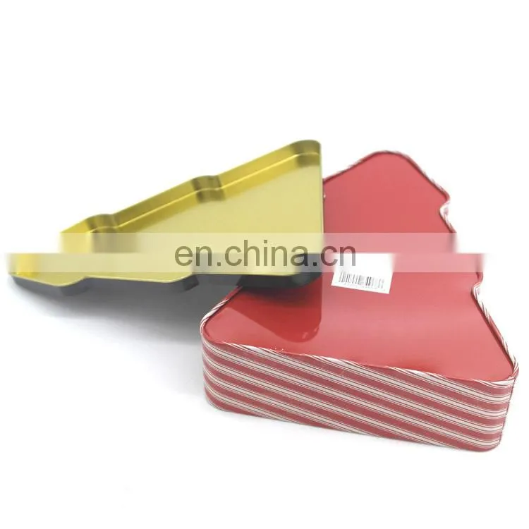 Recycled tree shaped aluminum tin containers tin cans christmas