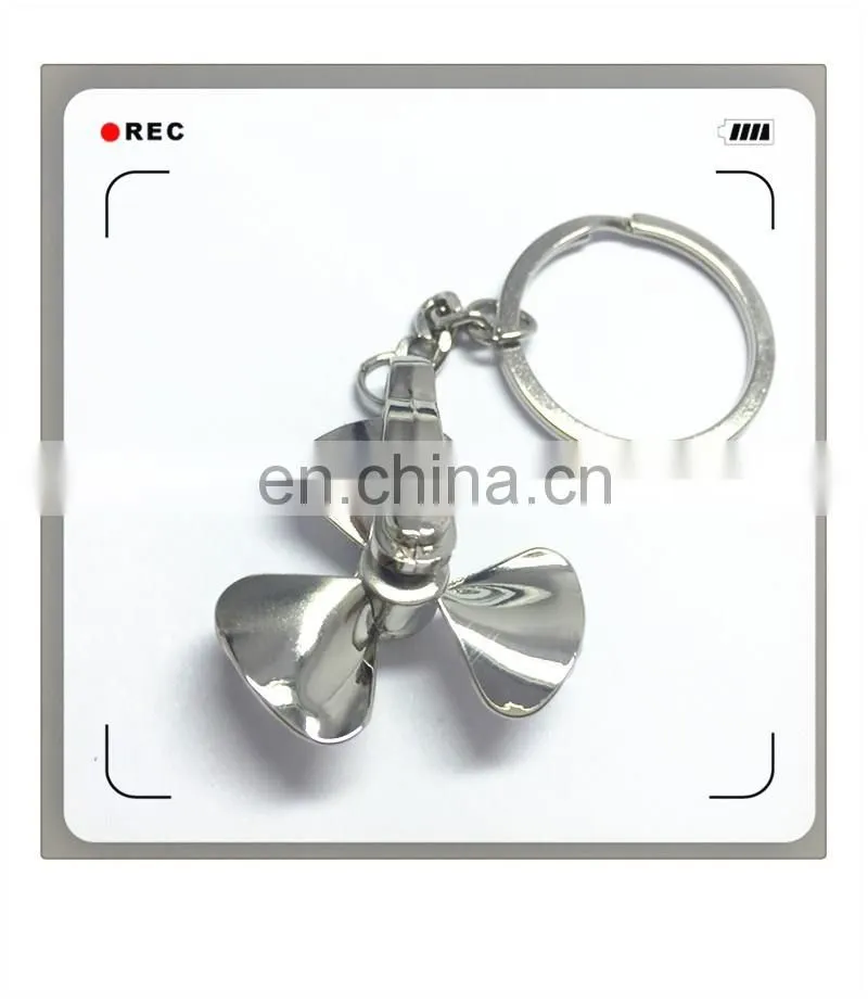 Cheap customised fan shaped rotating keychain