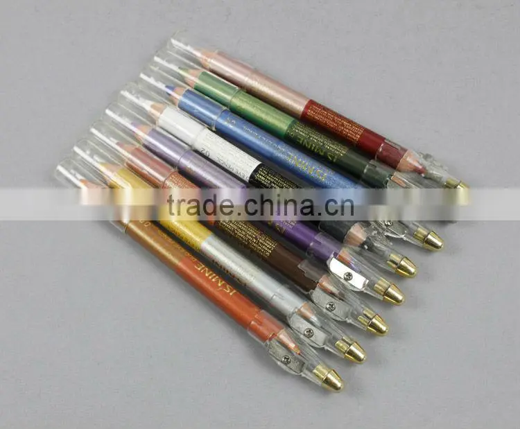 16 colors waterproof colored eyeliner pencil