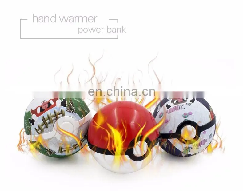 Colorful Special Gift Multi Function 6000mah Ball Hand Warmer Power Bank for Christmas gift power charger