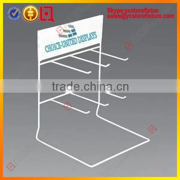 Double-side sock portable small cardboard counter display stands