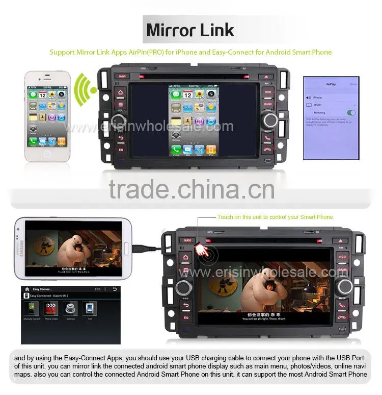Erisin ES2012C 7" GMC Chevrolet Car Radio 2 Din Android Car GPS