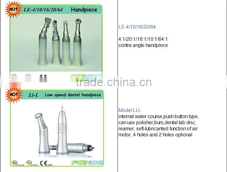 Model: LI-CA CE Approved low speed handpiece dental