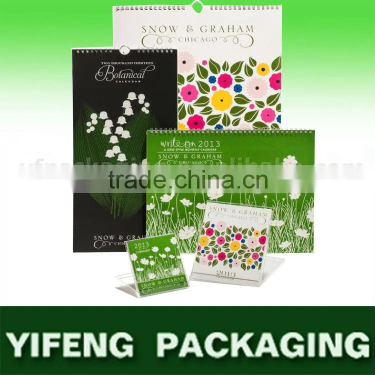 Guangzhou factory custom desk foldable calendar 2014