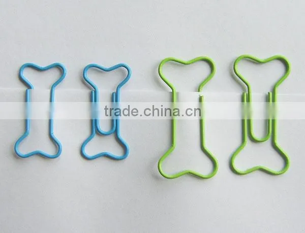 Bone shape paper clip in bone shape PP box with printing