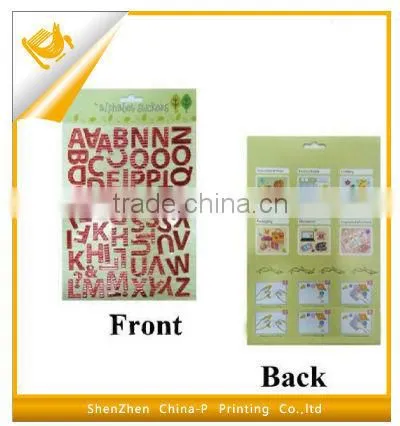 Pop-up sticker DIY hobby alphbet education of shining light