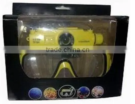 4GB internal memory diving mask with camera with 3 hours recording