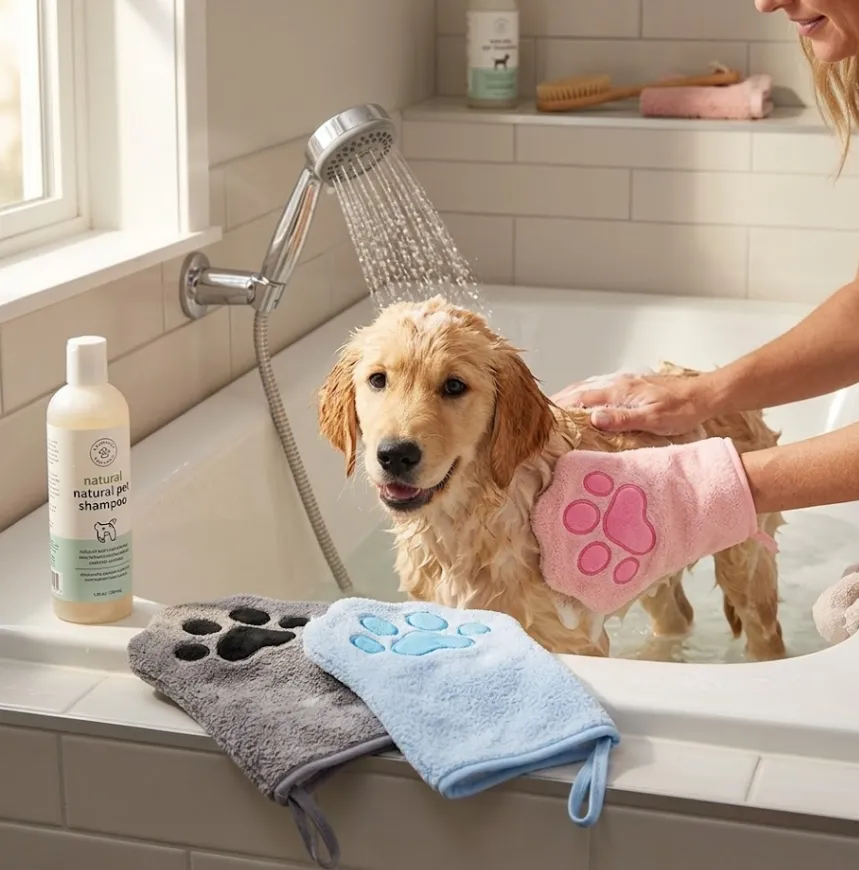 Wholesale Cute Paw Microfiber Pet Bath Mitt.png