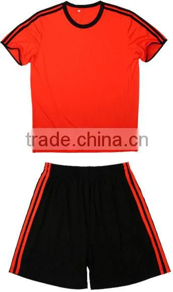 blank plain training soccer uniform jersey and short kit