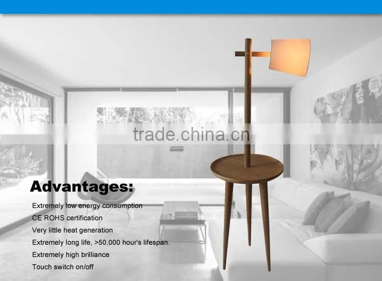 Europe stayle home decoration E27 VDE/CE modern wood table floor light