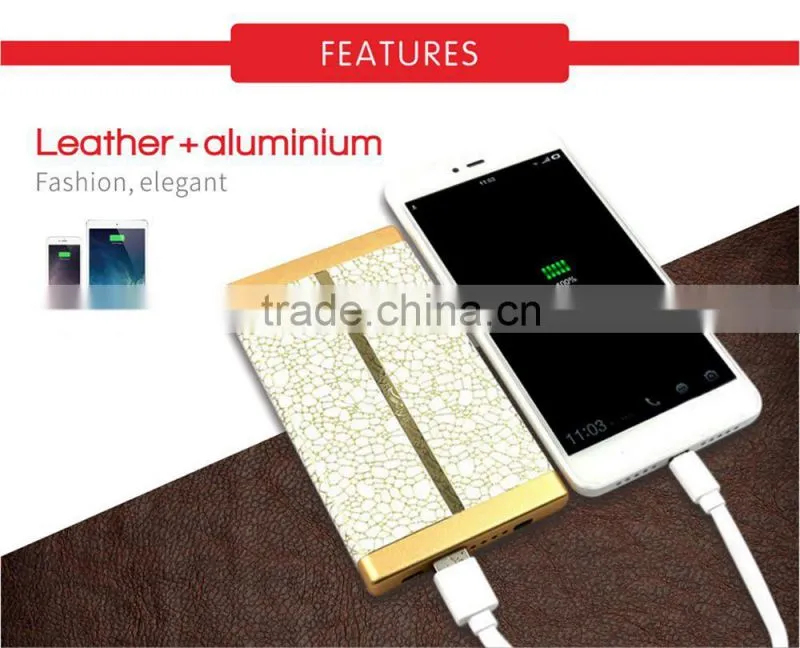 OEM/ODM 8000mah mobile leather power bank