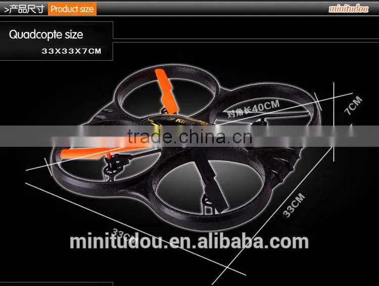 2014 X39V 2.4G 4 Axis RC Flying Toy UFO Quadcopter With Camera