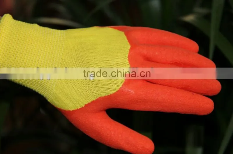 latex dipped gloves with 13 gauge nylon yarn