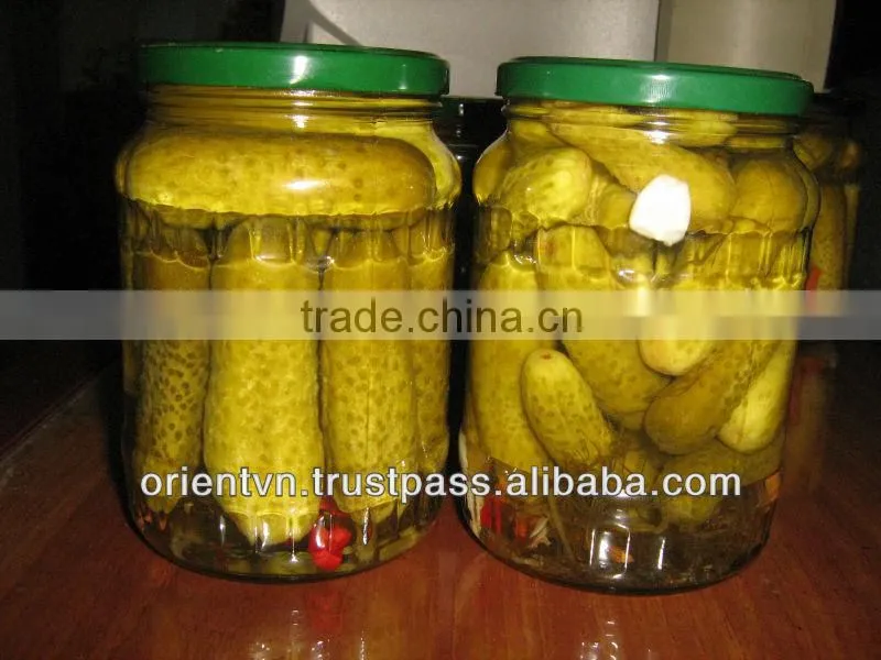Pickled Cucumber in 370ml, 540ml, 720ml, 1500ml glass jar