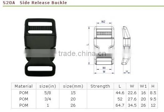 Wholesale side release belt plastic nylon strap buckle manufacturer