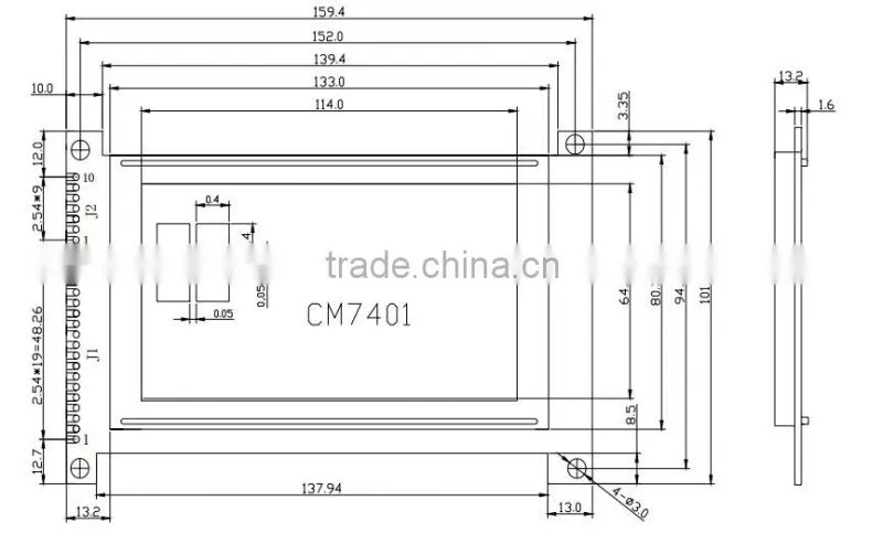 240x128 alphanumeric lcd display panel with led backlight ,STN cob