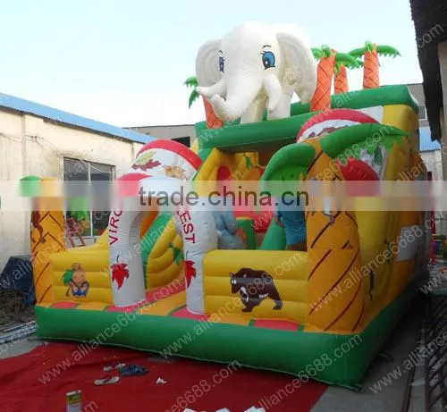 New Virgin forest slide inflatable slide cheap inflatables land bouncer
